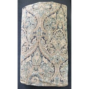 Pottery Barn McKenna Duvet Cover King Size Organic Percale 2021 Blue Green Tan